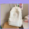 Nylon Sweet Style College Backpack With Macaron Colors For Girls And Teens