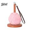 Portable Knitting Accessory Wooden Wrist Yarn Holder Smooth Rotation Dispenser Dispenser Hands Free Rack for And Crocheting Holder