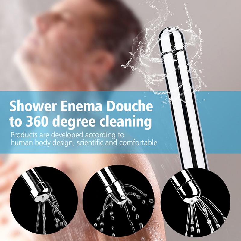 Metal Shower Cleansing Kit Vaginal Anal Enema Colon Douche Enema System Colonic