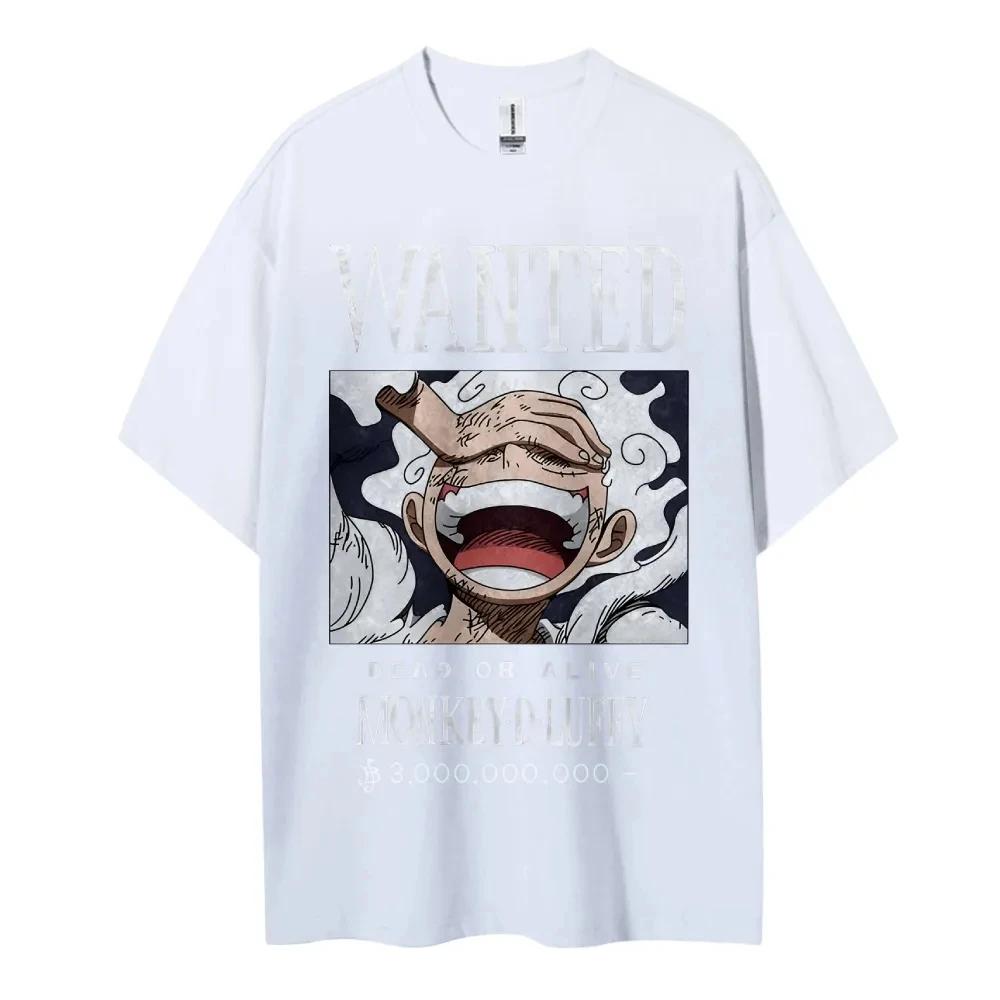 ONE PIECE Luffy Bounty Make Short Sleeve Mens and Womens Same Comfortable Short Sleeve Couples Casual Short Sleeve Popular