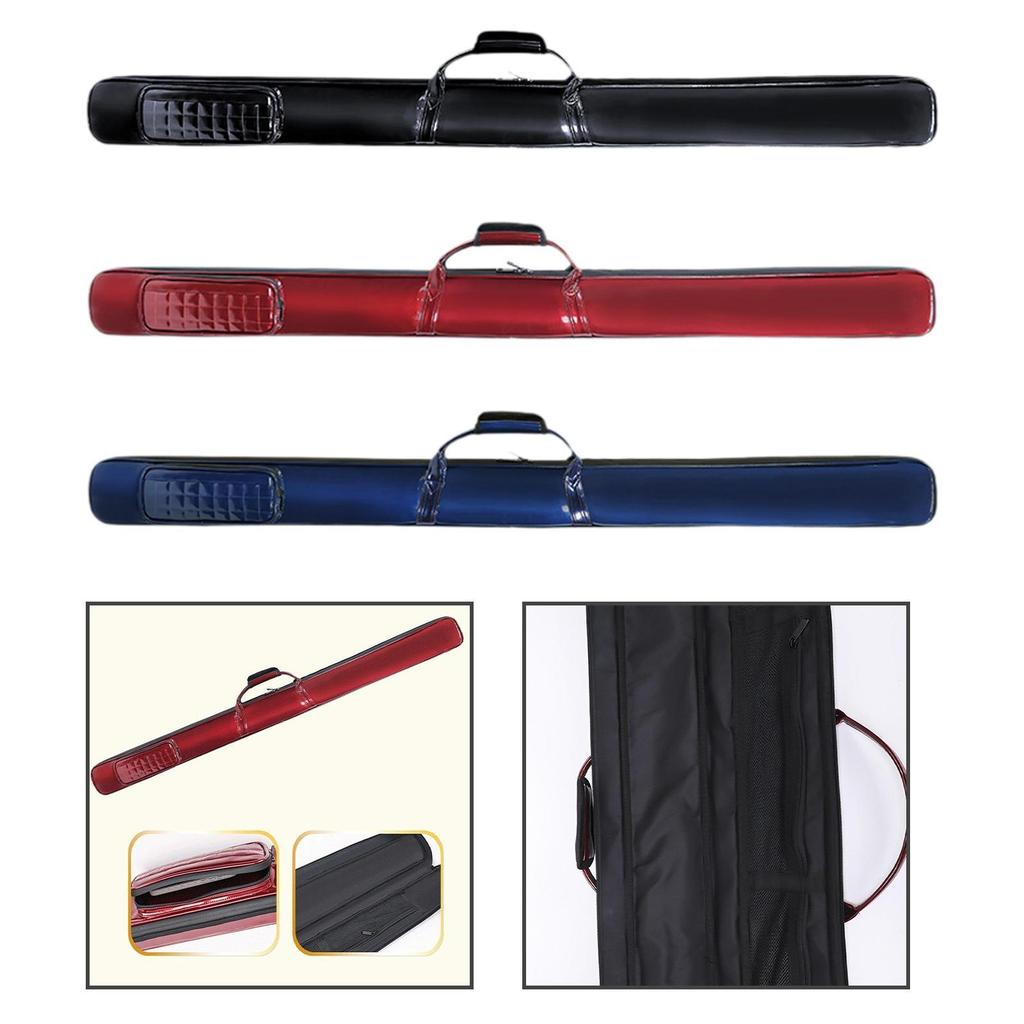 Pool Cue Case Zipper Closure Padded Portable Pool Cue Storage Pouch Pool Stick Carry Bag Billiard Cue Holder for Travel Outside