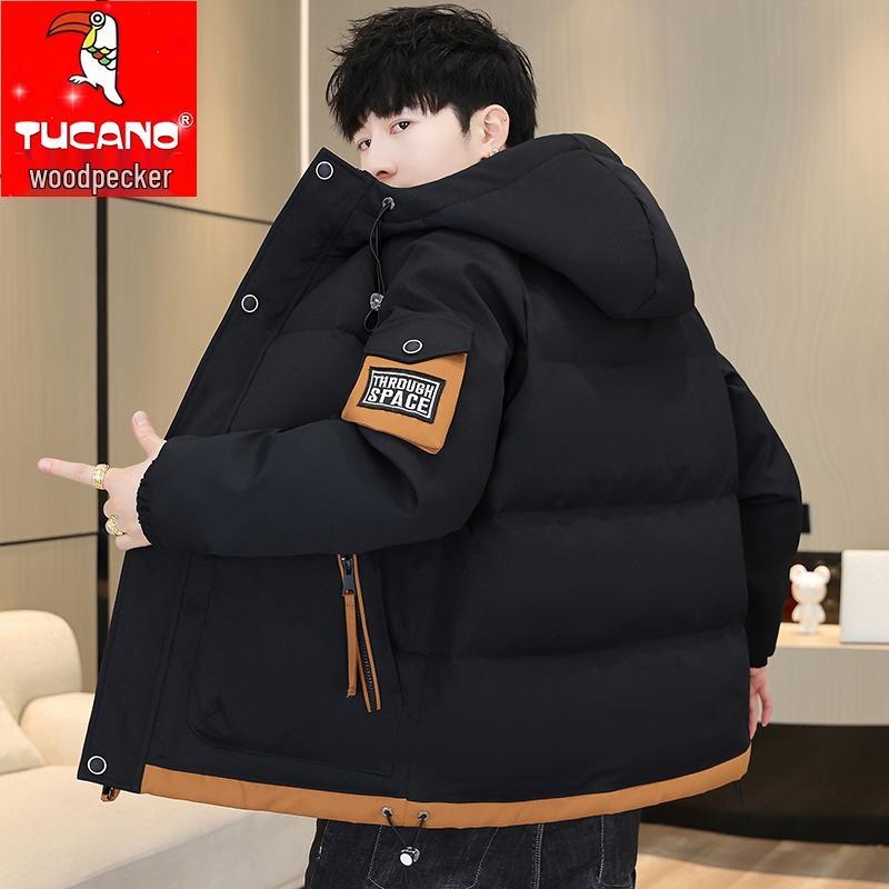 Woodpecker Men's 2025 Hooded Winter Jacket - Thick Cotton-Padded & Warm