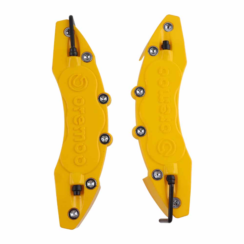 

2 шт., ABS, устойчивый к плавлению пластик, крышка тормозного суппорта, серебристый хромированный логотип для Mercedes Benz AMG GLK GLA ABCE S-GOLD