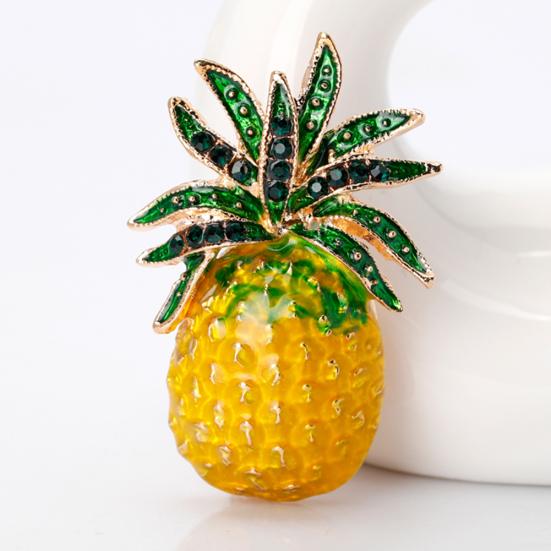Creative Fruit Pineapple Brooch Pin Shirt Scarf Dress Women Jewelry Decor Gift