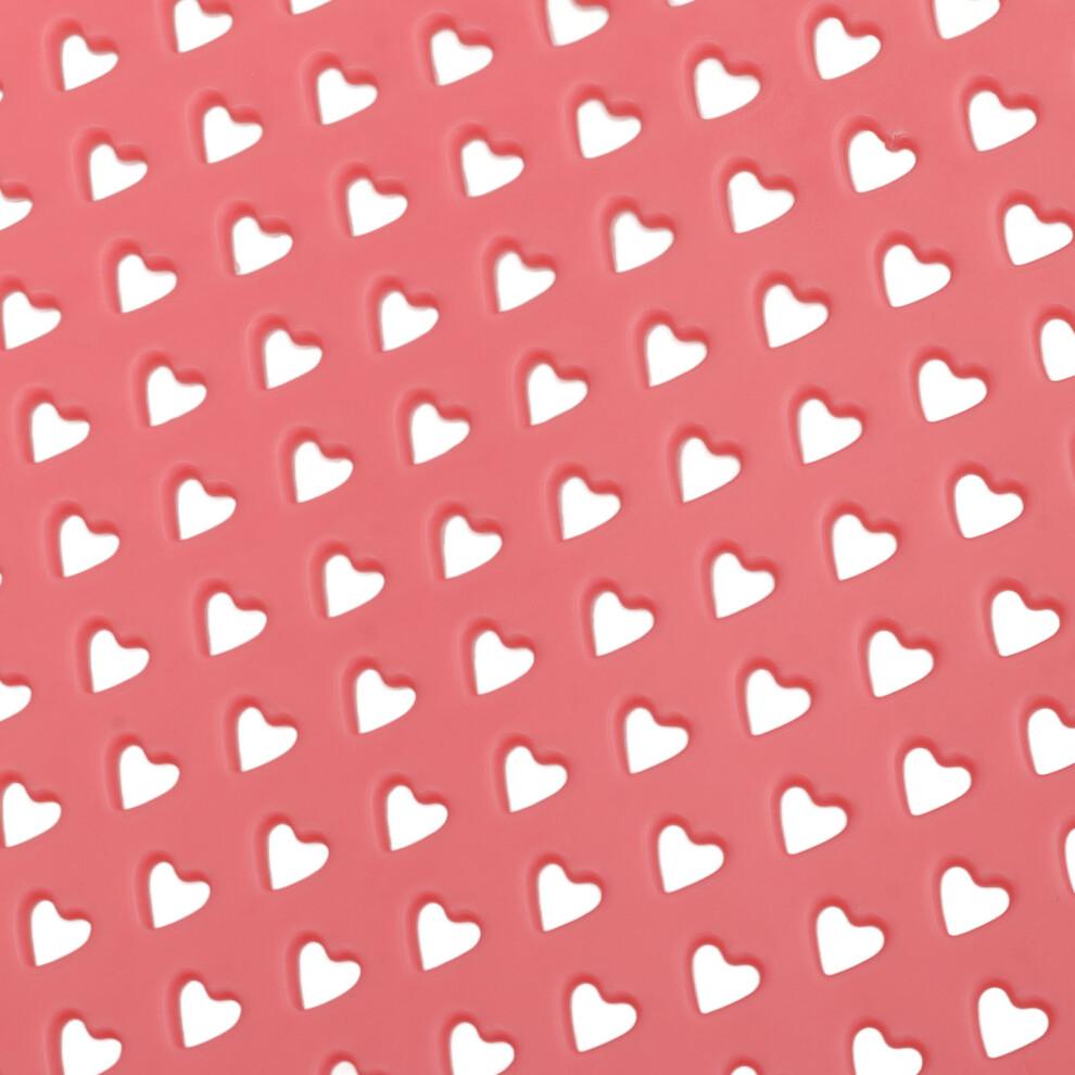 Pink Baby Bath Support, Klappbarer, herzförmiger Babybadewannenhalter