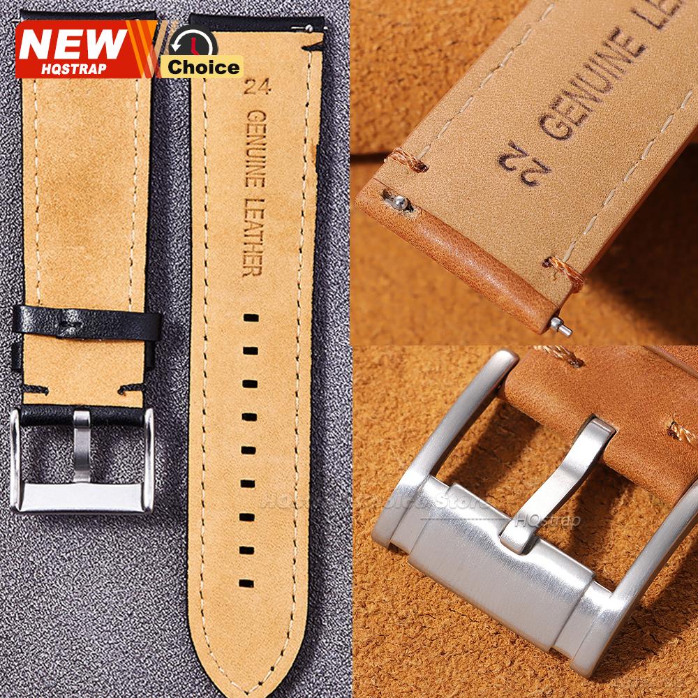 Matte Bottom Soft Watchband 22mm 24mm Women Men Waterproof Wristband Smartwatch Leather Bracelet for Seiko Watch Band for Rolex