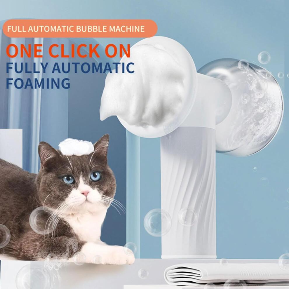 Electric Pet Bath Brush for Cats and Dogs - Foam Soap Dispenser, Massage Brush, Shower Grooming Tool, Waterproof Design
