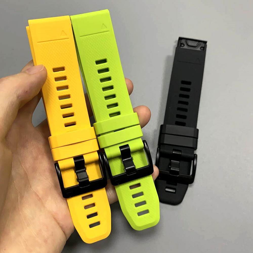 QuickFit 22mm 26mm Silicone Strap for Garmin Fenix 8pro 7 7X E 6X 6 Pro 5 5X Plus Epix/Enduro/Descent Mk2i/Instinct 3 Watchbands