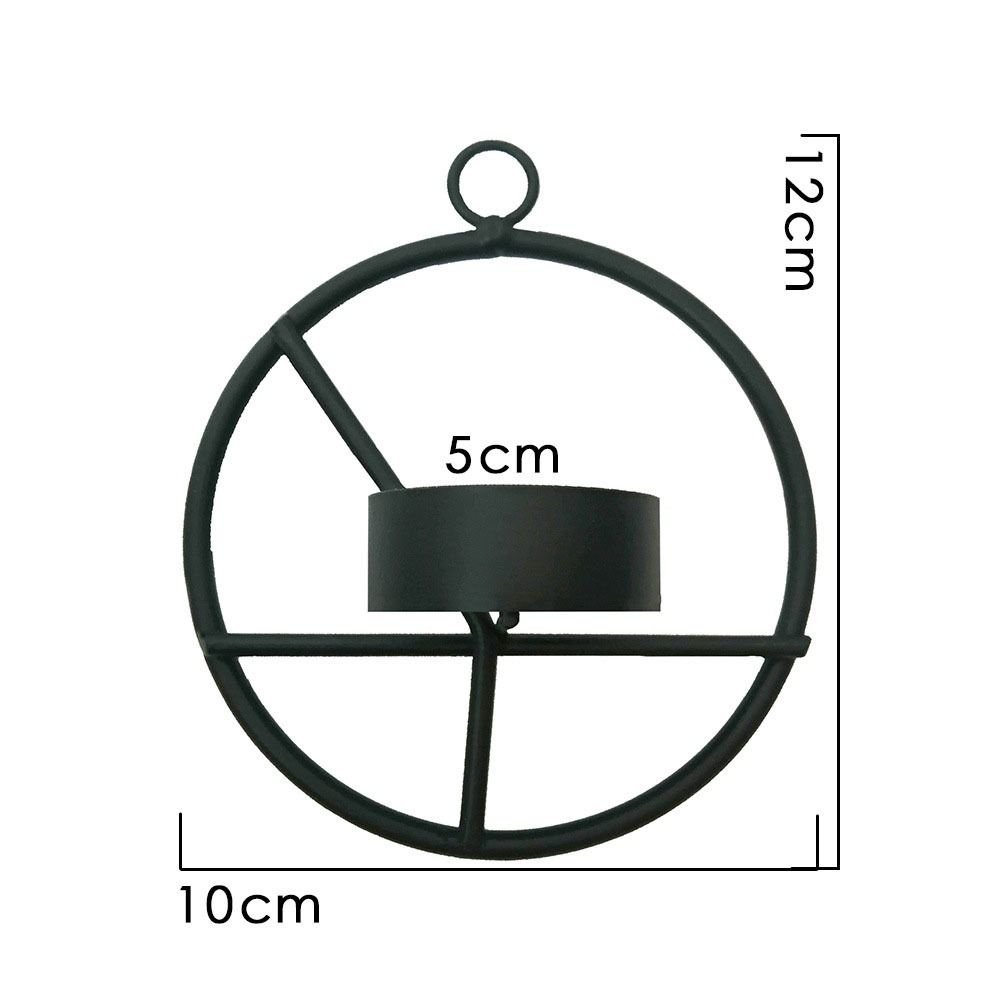Easy to Clean Wall Hanging Tea Lights Iron Art Round Metal Wall Holder  Wedding