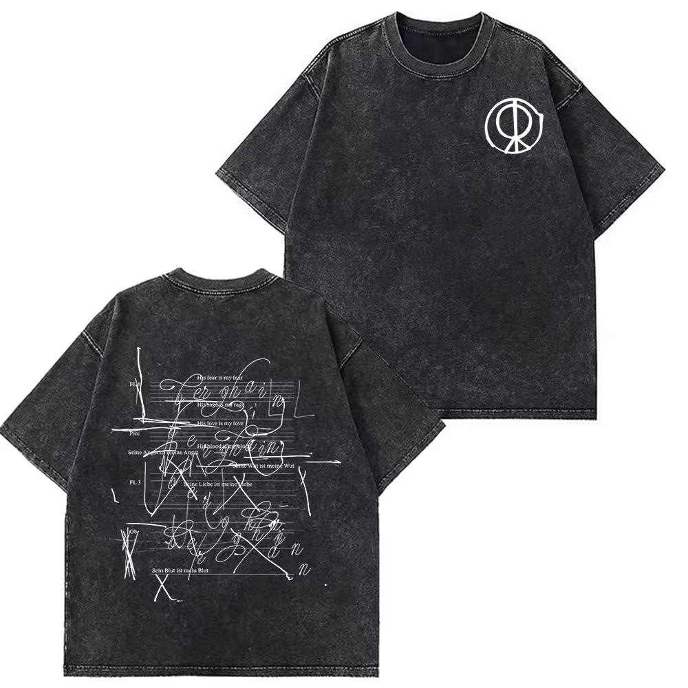 Rosala LUX TRACKLIST TEE Album Tour Vintage Washed Tshirt Men Women Short Sleeve Cotton Aesthetic Tshirts Casual Tshirts