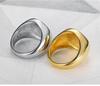 Vintage Titanium Steel Hip-Hop Letter Ring for Men - European & American Style