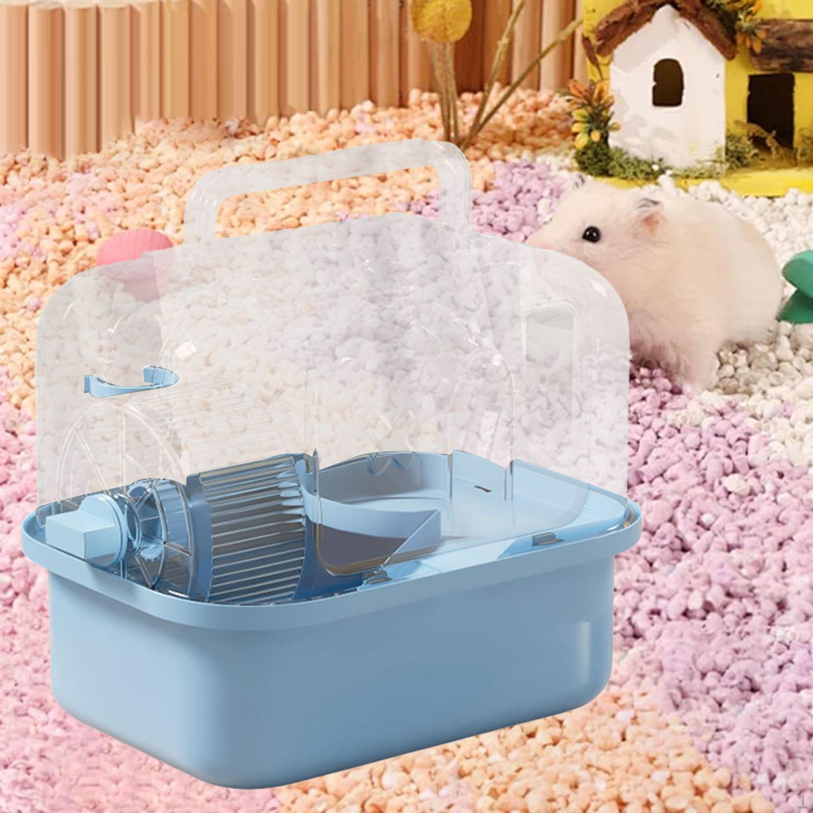 

Клетка для хомяка, игровой домик, многоцелевой, компактный, прозрачный, для домашних животных, для маленьких животных синий