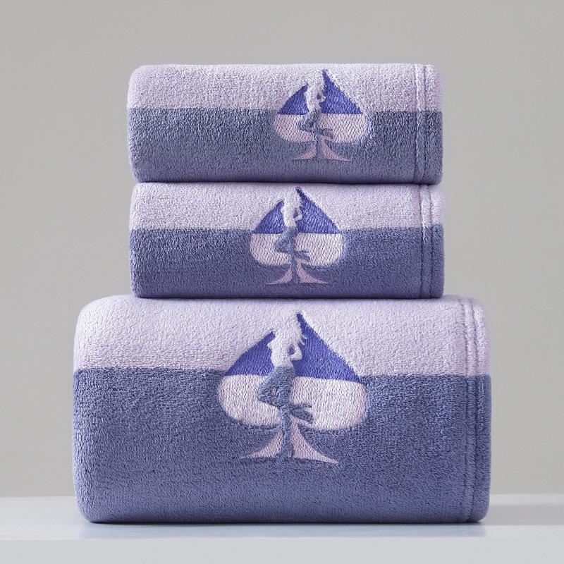 1  PC Coral Velvet Towel Bath Towel Set of High-end Thickened Water Absorption Is Not Easy To Lose Hair Fast Drying Bath Towel Towel