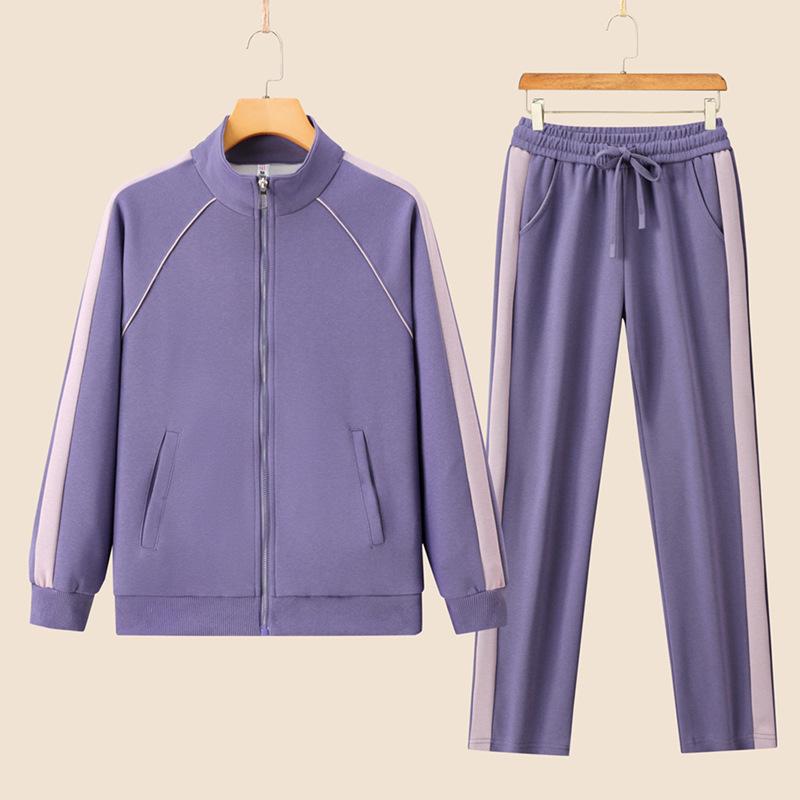 Women's 2024 Autumn Casual Sportswear Set: Long Sleeve Top & Elastic Cuff Straight-Leg Pants.