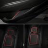 Auovo Anti Dust Door Mats for Chevy Traverse Accessories      2018 Interior  Fit Door Cup Center Console Liners 28pcs/Set (Red,Updated)