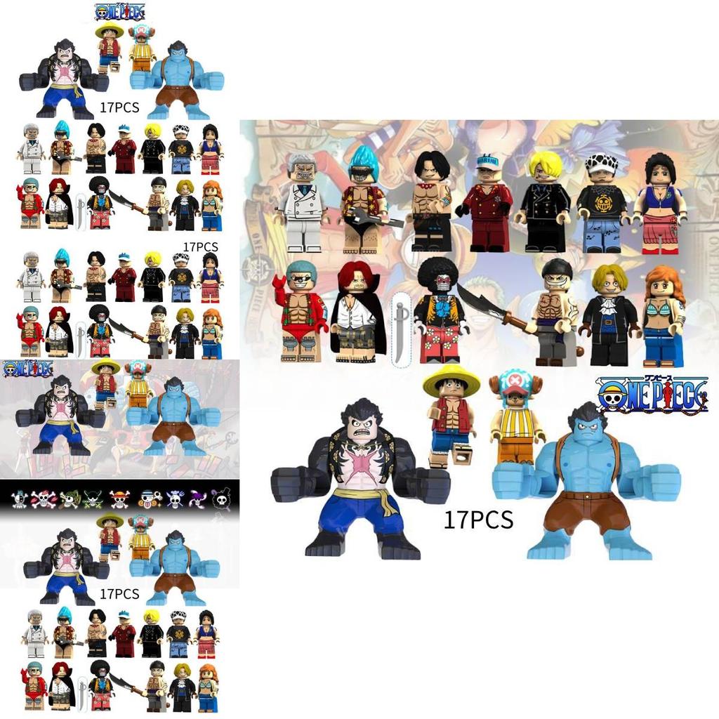One Piece Pirate King Collectible Toy Set Shanks Whitebeard Ace Sabo Nightmare Luffy And Monkey D. Luffy Building Blocks