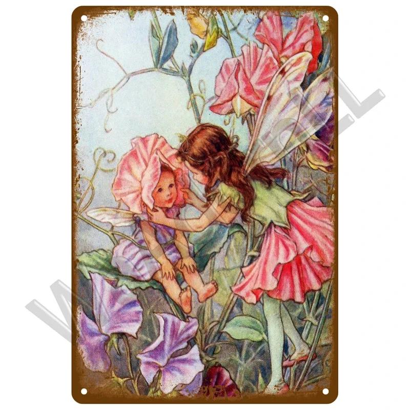 Vintage Flowers For Garden Decorations Retro Metal Sign Home Wall Art Mural Tin Sign Room Decor Plaque Plate Gift Farm Painting