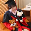 With Doctorial Hat Doctor Cap Graduation Bear Doll Sitting Bear Plush Toys  Party Favors