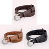 Womens Classic Leather Waist Belt With Pin Closure For Daily Wear And Jeans