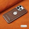 Case For iPhone 16 15 14 13 12 11 Air Pro Max 16e Crocodile Pattern Leather Magsafe Wireless Charging Metal Kickstand Cover