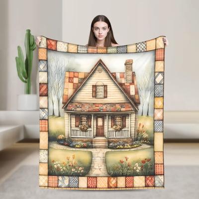 Warm BlanketChild Picnic Cottage Quilted House Bedding Throws  Flannel Bedspread For Couch Chair Fashion Sofa Bed Cover