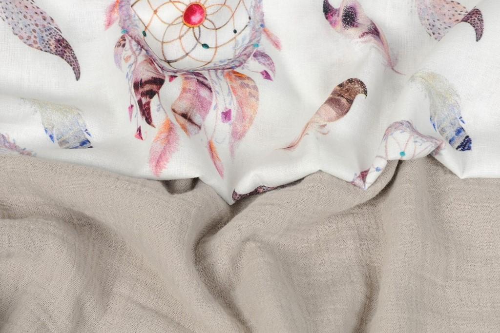 Quilt and pillow 80x100+30x40 muslin design