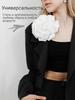 Große Satin-Corsage Brosche für Damen für Hochzeitsfeier Blumennadel