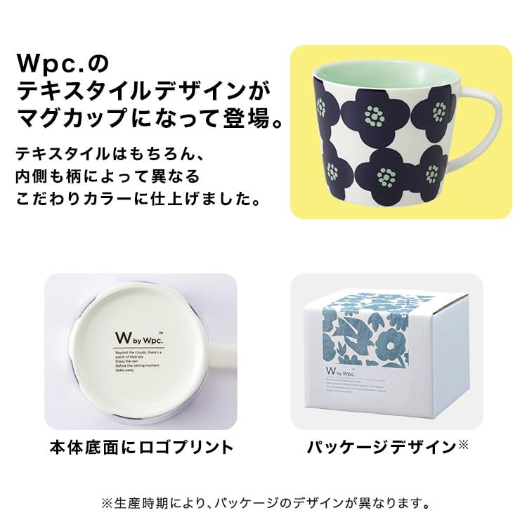 Wpc. Vzory Kukka Hrníček Off [Velká Velikost] Velký Objem 400ml Dámský Hrníček Hrníček na Polévku Vhodný do Mikrovlnné Trouby a Myčky Nádobí Severský Květinový Potisk Kuchyň