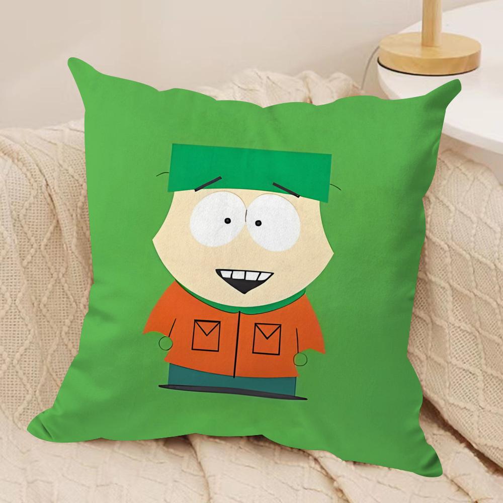 Anime SSouths PPark Cushion Cover Soft Plush Fabric DoubleSided Printed Cushion Covers for All Seasons Modern HomeDecor Gift
