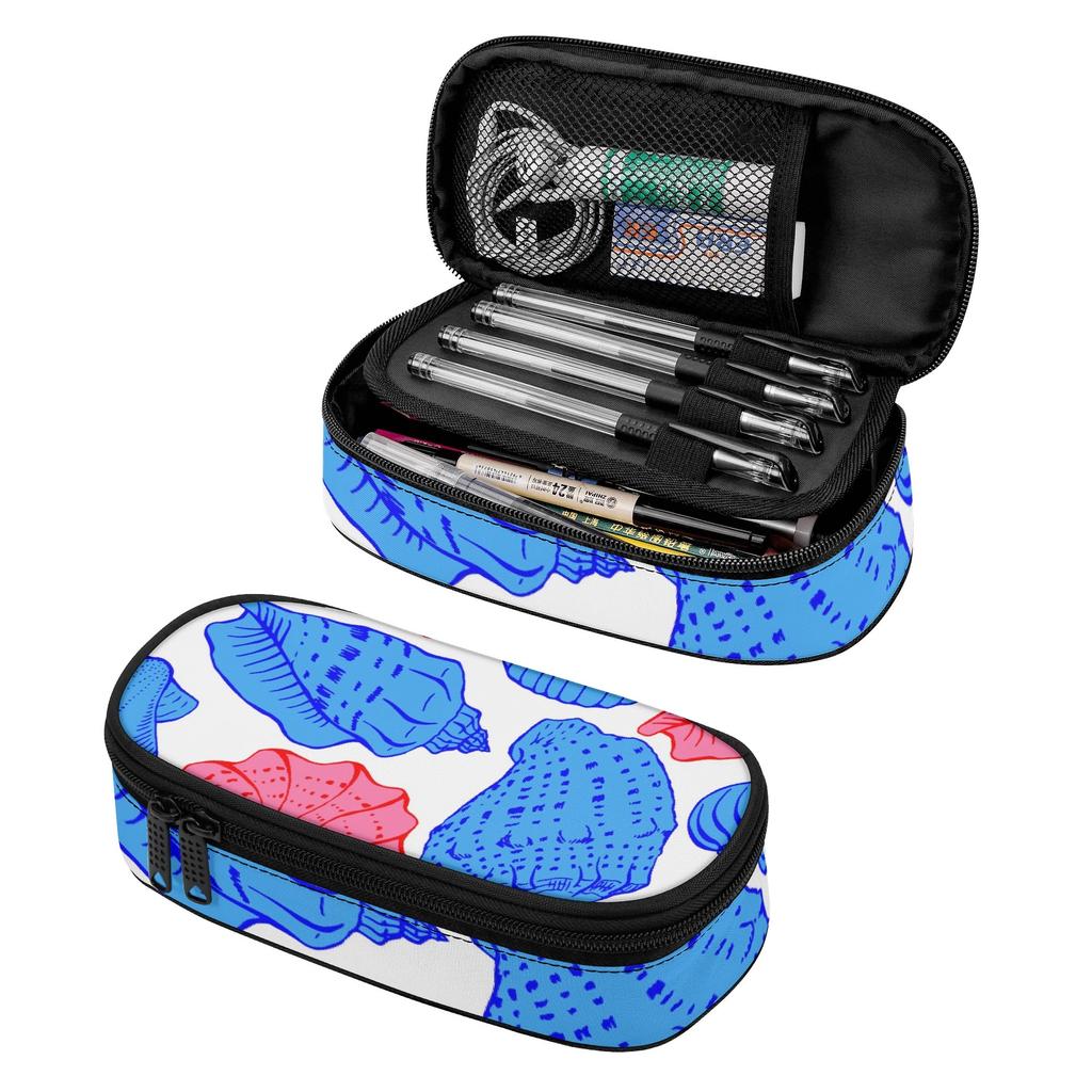 Pen Case Roomy Interior Smooth Zipper Strong Polyester Fabric with Main Pocket Mesh Layer and Removable Pen Divider for Boys Girls