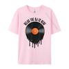 Relax The Dj Is Here Melting Vinyl Record Plain T Shirts Wholesale Luxury Brand