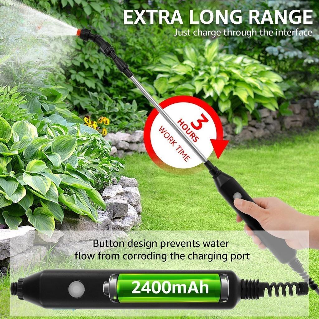 Tragbarer Elektrischer Gartensprüher Hof Rasen USB Wiederaufladbar Pflanzen Sprühnebler Teleskopisch Bewässerung Sprüh Bewässerungswerkzeuge