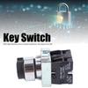 Key Switch 2 Position Key Lock Switch ZB2BE101 ZB2BE102C Self-Reset Power Lock 240V-3A Plastic Rotation Locking Industrial