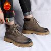 Autumn and winter men's boots Trendy minimalist design style Leisure Business Office Outdoor motorcycle Genuine leather shoes