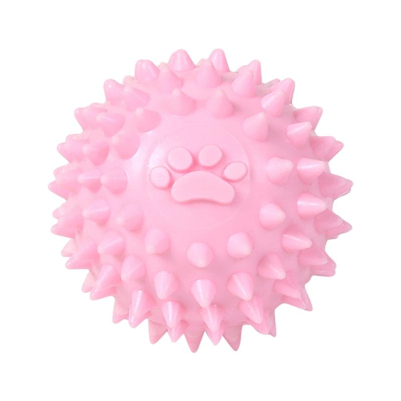 Dogs Chew Toy for Small Medium Dogs Aggressive Chewers 2.4in Small Spiky Ball Safe TPR Material for Puppy Teething