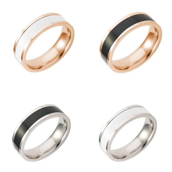 Ring Decorative Titanium Simple Steel Unisex Band Finger