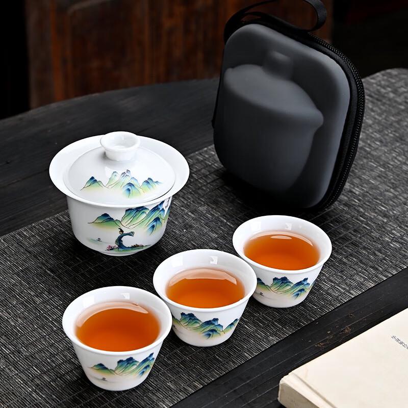 Portable Ceramic Business Travel Tea Set