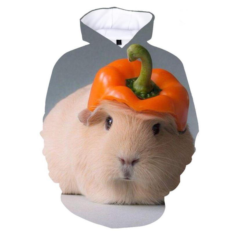 Hoodie mit 3D-Aufdruck „Tier-Meerschweinchen“ für Damen, y2k, lässige Mode, Kapuzenshirt, Pullover, Sweatshirts, übergroße Unisex-Kleidung