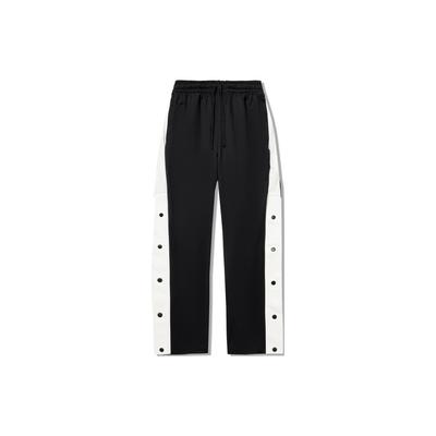 Li Ning Reignite Series Color Block Lace-Up Straight Loose Knit Sports Pants Men Pants Black AKLU239-1