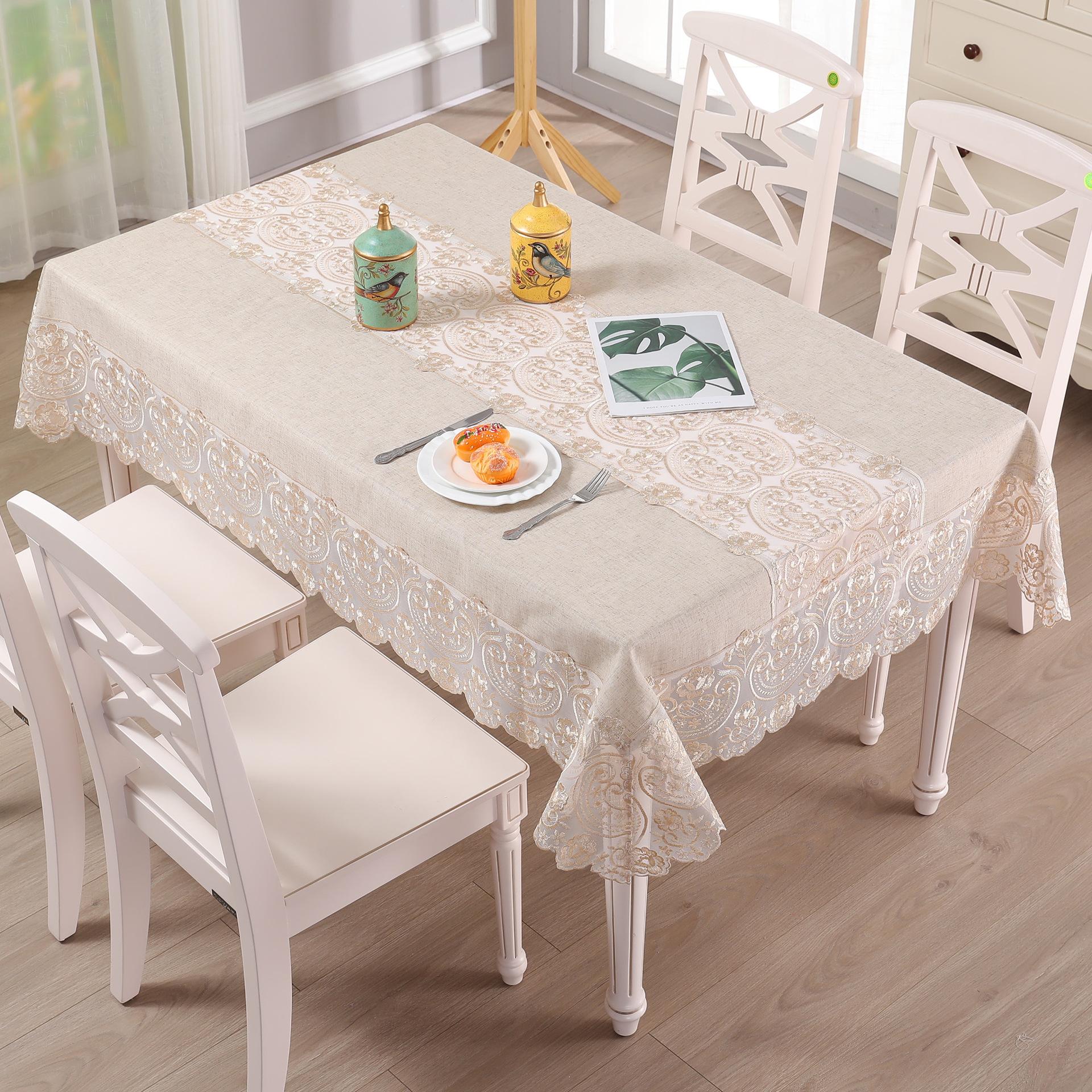 

Роскошная белая скатерть в скандинавском стиле, кружевная скатерть, журнальная скатерть, украшение для гостиной, высококачественная скатерть 130*180