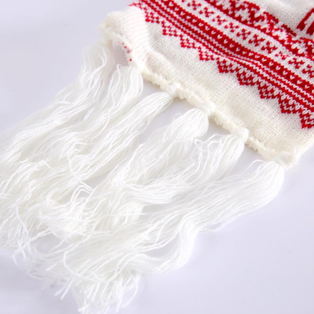 Unisex Christmas  Snowflake Scarf Warm Thick Winter Tassels Shawl Xmas 