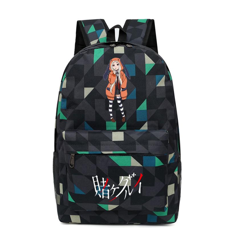 Kakegurui Anime Backpack Multipurpose USB Headphone Port Large Capacity School Bag Yumeko Jabami Cosplay Daypack