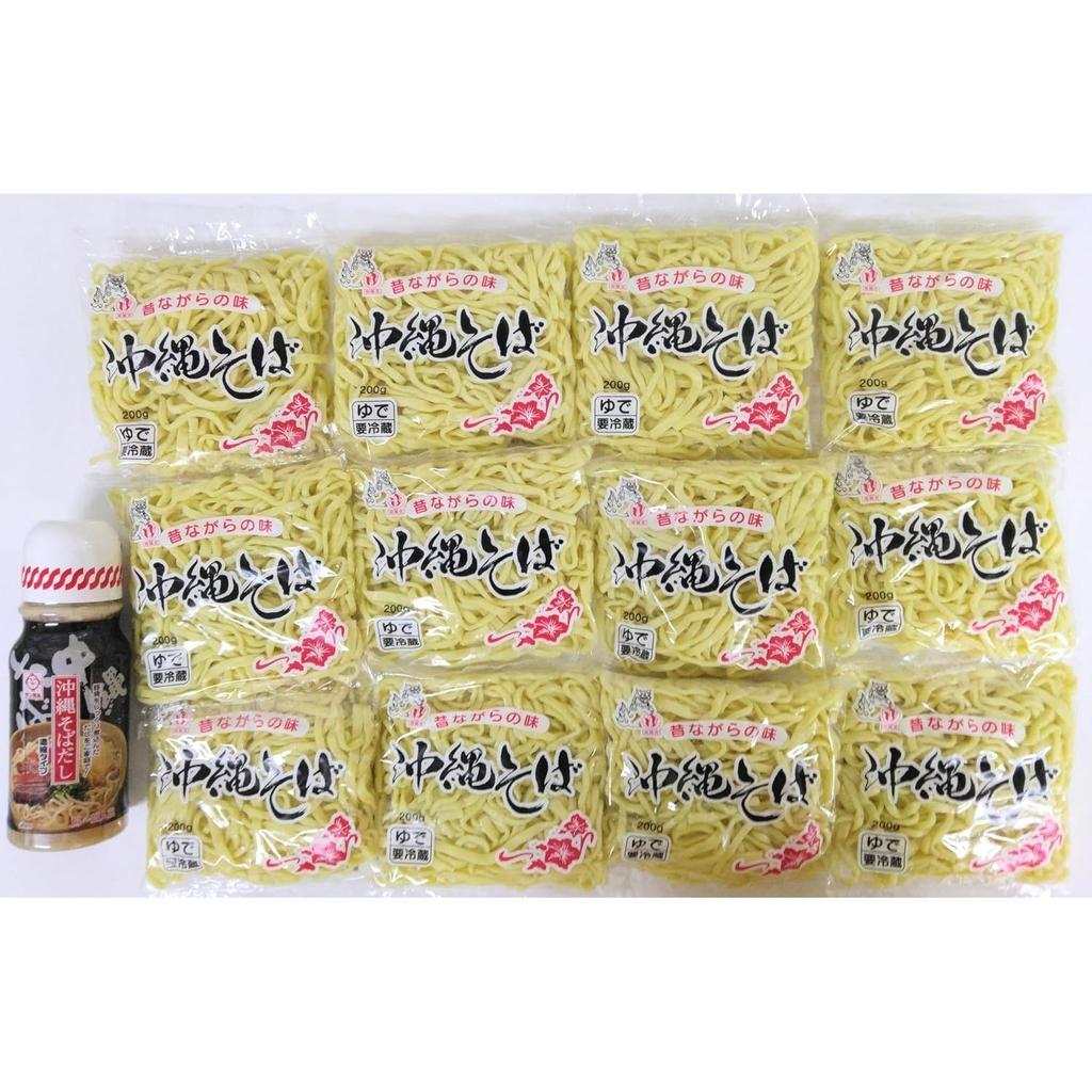 Okinawa-Soba 12 Portionen Suppe in PET-Flasche (authentische frisch gekochte Nudeln, wie sie in Geschäften verwendet werden) Spezialität Manahaze Original-Set