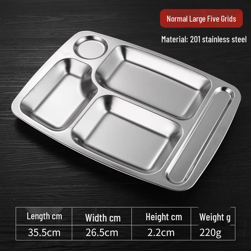 Divided Stainless Steel Lunch Tray