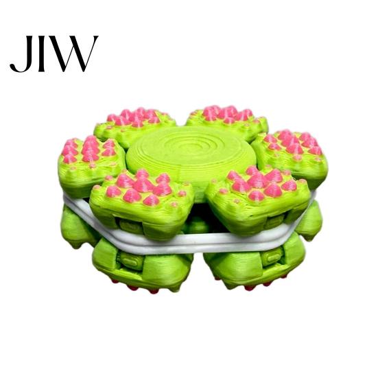 Decompression Toy Rubber Band Press Toy, Stress Anxiety Relief Fidget Spinner, 3D Anti-anxiety Printed Relaxation Desk for Kids Teens Adults