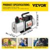 8CFM Two-Stage Rotary Vane Professional Vacuum Pump 15Micron 3/4HP