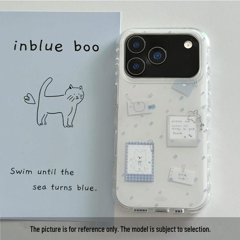 

Star Puppy Sticky Note iPhone Case: Compatible with iPhone 14, 15, 16 Pro Max, and 17; Transparent, Simple, Couple Style. iPhone 13 Pro