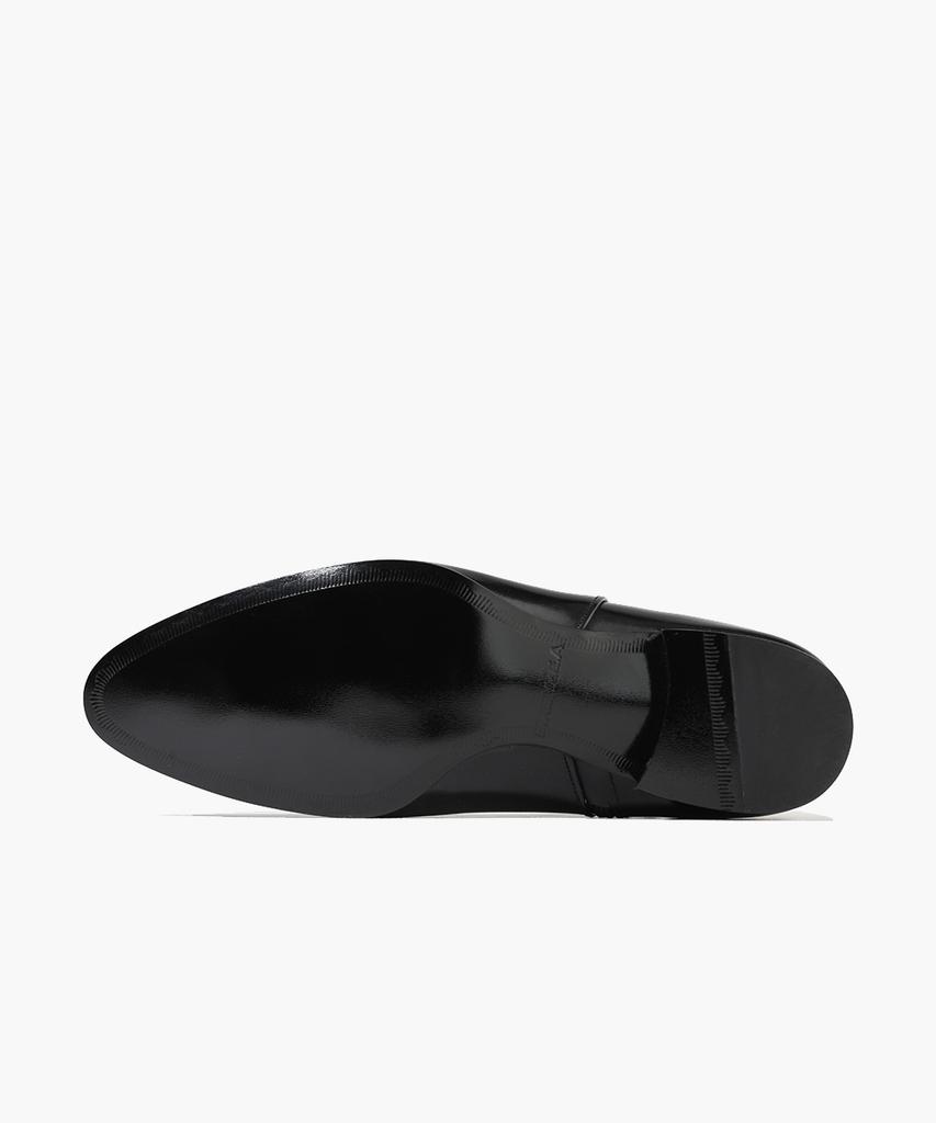 Firenze Atelier Slim Shape Minimal Glossy Cowhide Ankle Boots 3333 [Black Box]