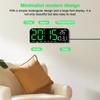 LED Digital Alarm Clock Electronic Wall Clock Large Number Display Bedside Alarm Clock Temperature/Date Display for Home Office