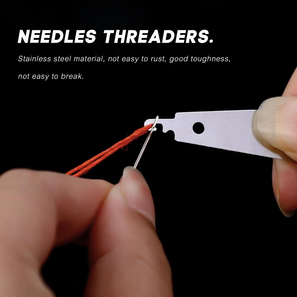 1-50 Stück Edelstahl Nadeleinfädler Einfädler Sticknadel Nadeleinfädler Einfädelhilfe DIY Handarbeiten Kreuzstickerei